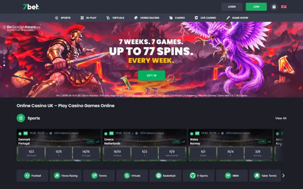 7bet homepage
