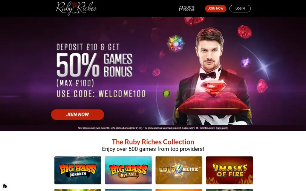 Ruby Riches homepage