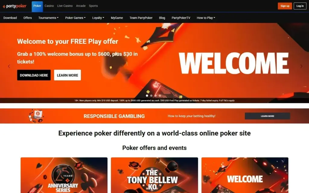 partypoker homepage