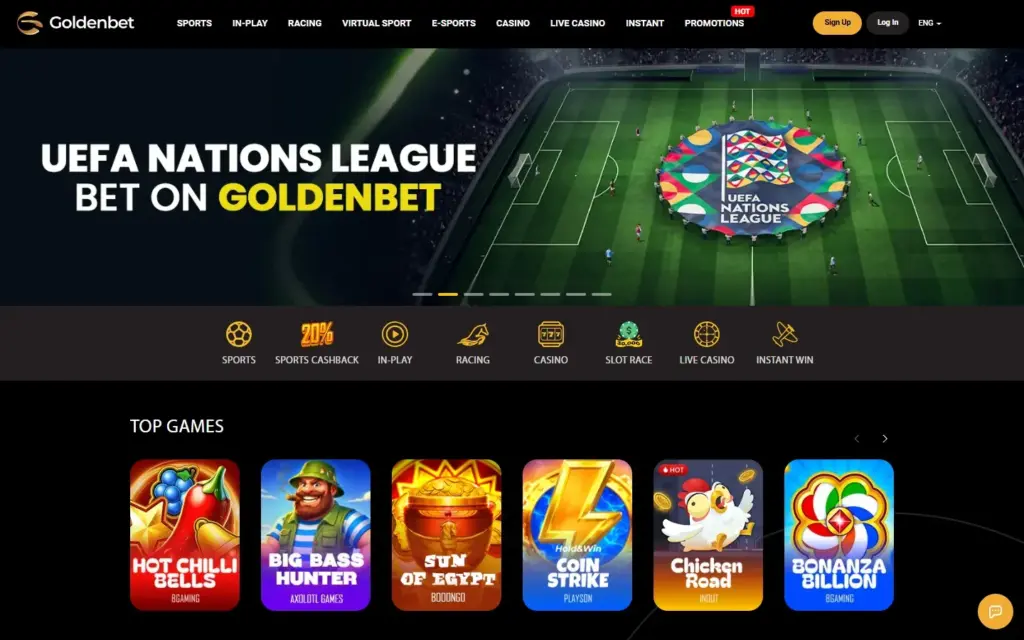 Goldenbet homepage
