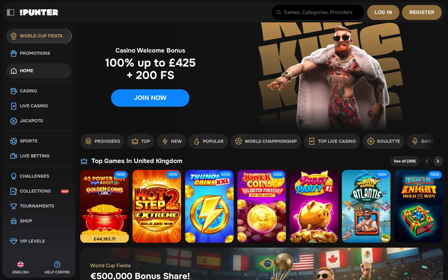 MrPunter homepage screenshot