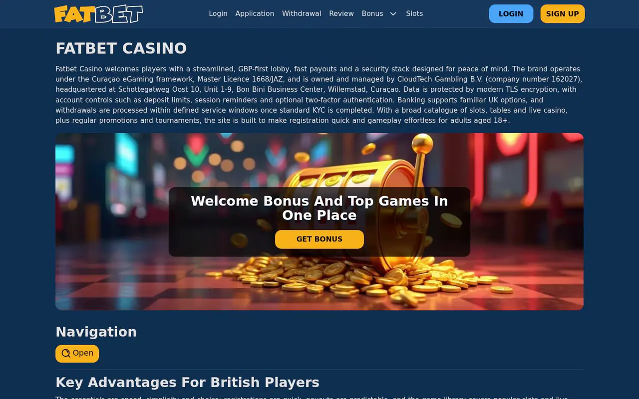 Fat Bet homepage screenshot