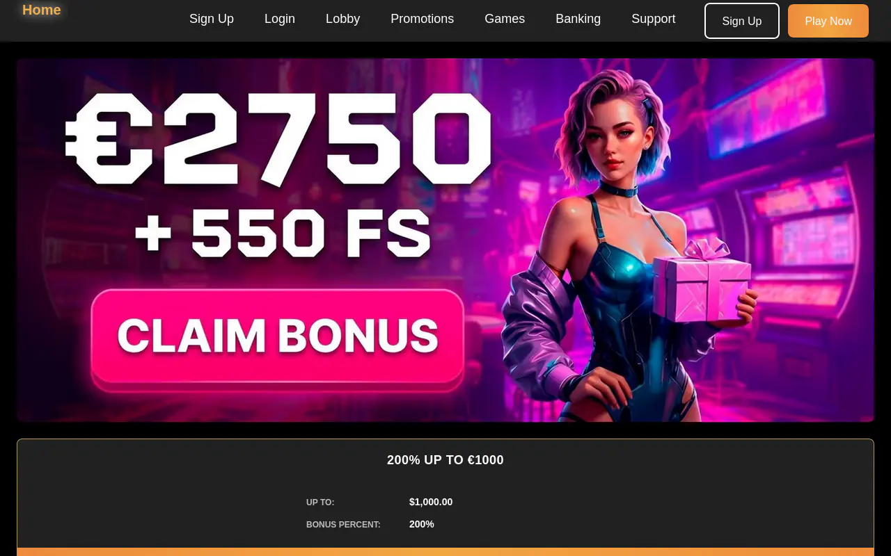 MidnightWins homepage screenshot