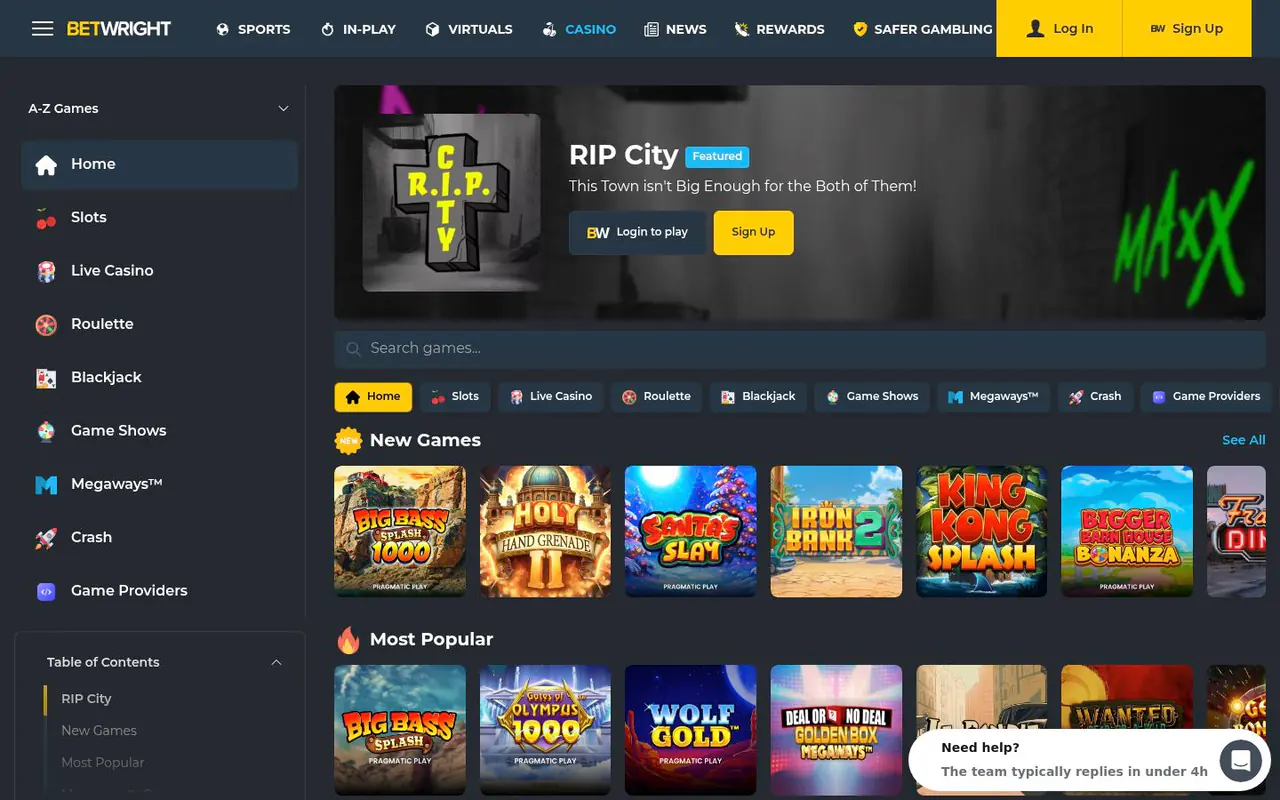 Slot Strike homepage screenshot