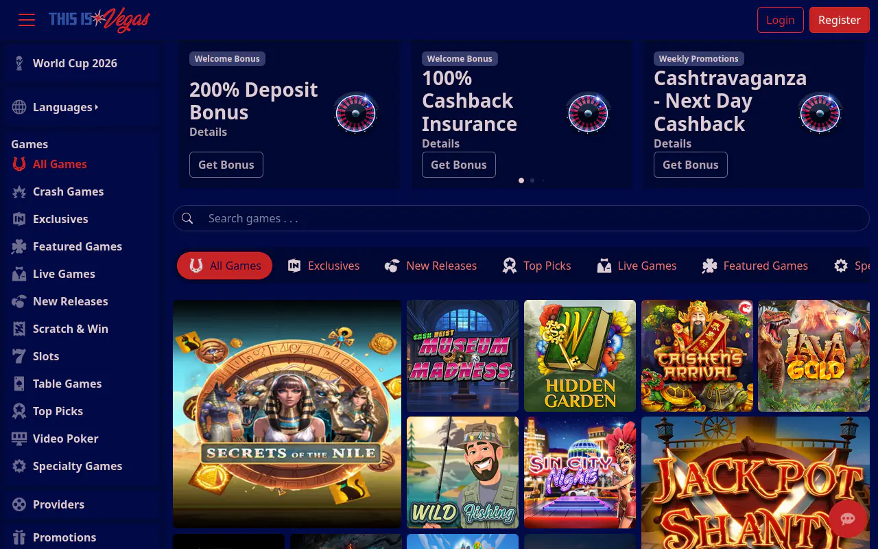 ThisIsVegas homepage screenshot