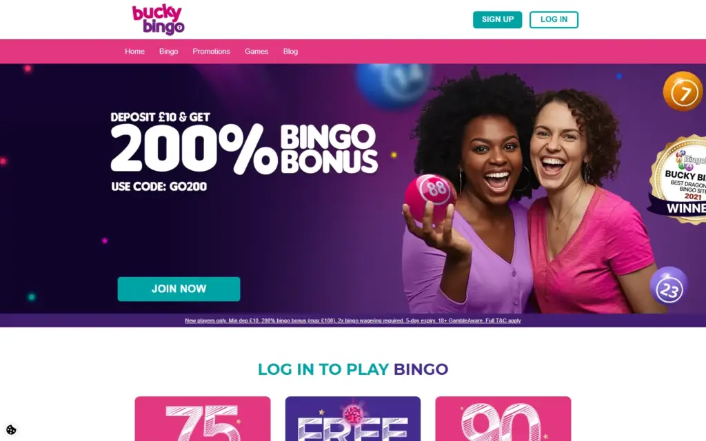 Bucky Bingo homepage