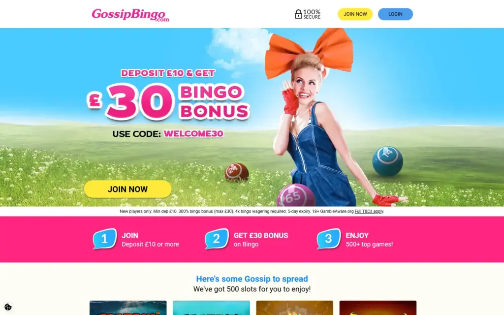 Gossip Bingo homepage